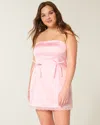 Hollister Satin Strapless Bow Bodycon Dress