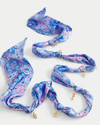 Hollister Scarf Charm Belt In Blue