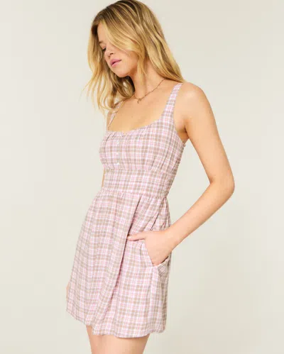 Hollister Scoop Babydoll Mini Dress In Multi
