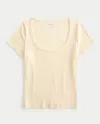 Hollister Scoop T-shirt In Nude