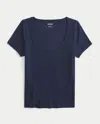 Hollister Scoop T-shirt In Blue