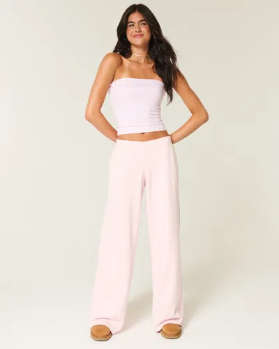 Hollister Senior Graphic Baggy Sweatpants In Purple