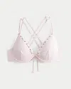 Hollister Shell-embellished Strappy Back Underwire Bikini Top