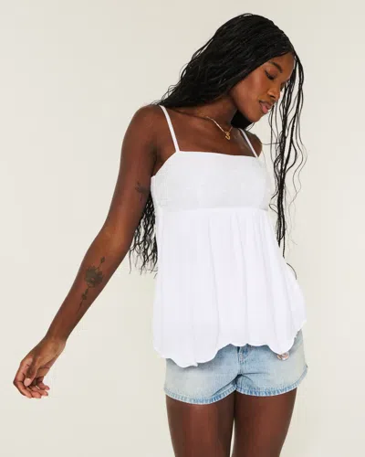 Hollister Shimmer Tunic Top In White