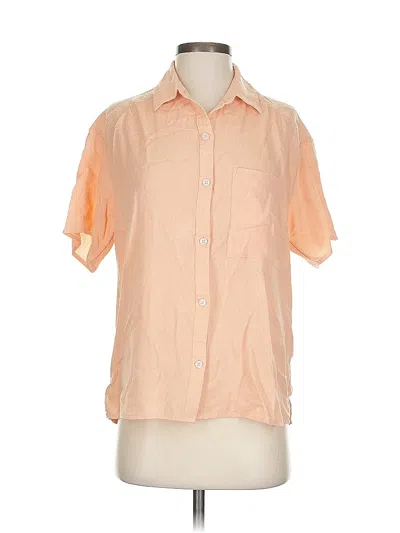 Pre-owned Hollister Short Sleeve Blouse In Orange