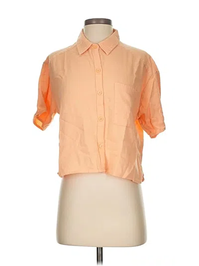 Pre-owned Hollister Short Sleeve Blouse In Orange