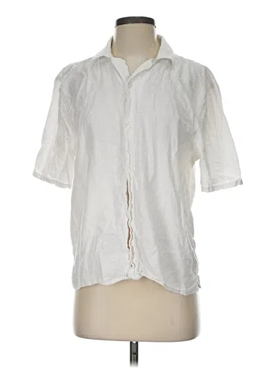 Pre-owned Hollister Short Sleeve Blouse In White