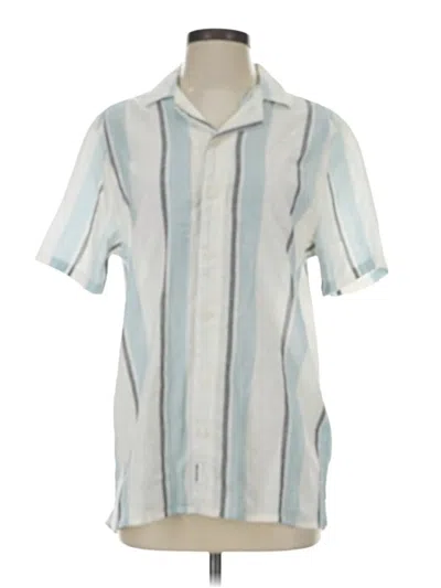 Pre-owned Hollister Short Sleeve Button Down Shirt In Blue