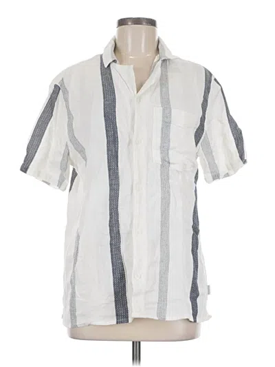 Pre-owned Hollister Short Sleeve Button Down Shirt In White