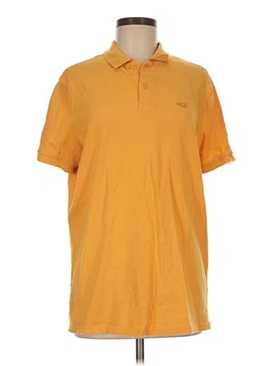 Pre-owned Hollister Short Sleeve Polo Shirt In Yellow