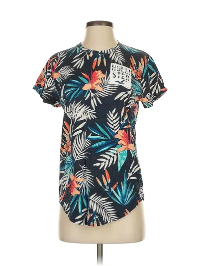 Pre-owned Hollister Short Sleeve T-shirt In Black