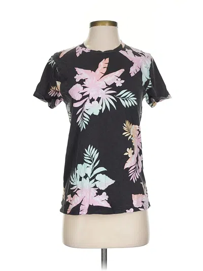 Pre-owned Hollister Short Sleeve T-shirt In Black