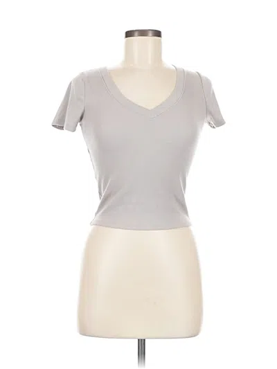 Pre-owned Hollister Short Sleeve T-shirt In Brown