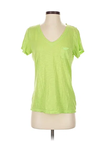 Pre-owned Hollister Short Sleeve T-shirt In Green