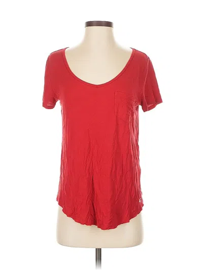 Pre-owned Hollister Short Sleeve T-shirt In Red