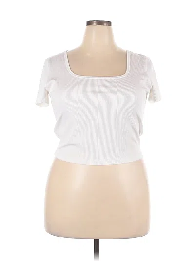 Pre-owned Hollister Short Sleeve T-shirt In White