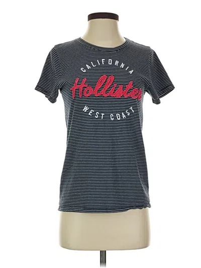 Pre-owned Hollister Short Sleeve Top Gray Crew Neck Tops