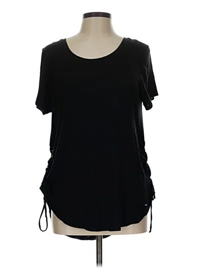 Pre-owned Hollister Short Sleeve T-shirt In Black