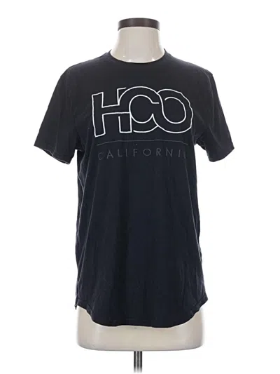 Pre-owned Hollister Short Sleeve T-shirt In Black
