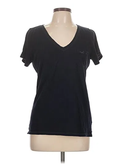 Pre-owned Hollister Short Sleeve T-shirt In Black