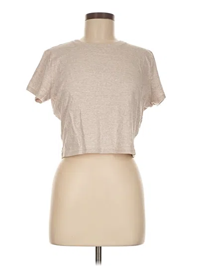 Pre-owned Hollister Short Sleeve T-shirt In Brown