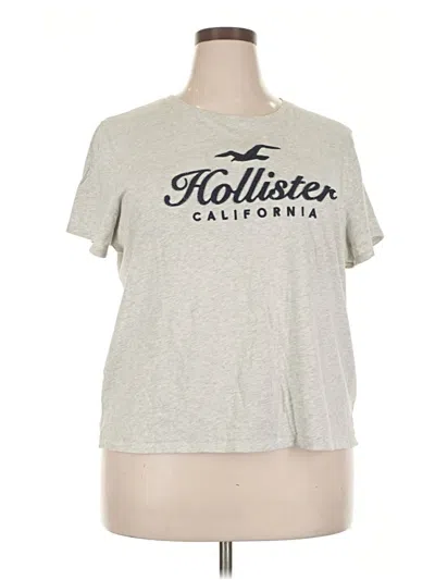 Pre-owned Hollister Short Sleeve T-shirt In Gray