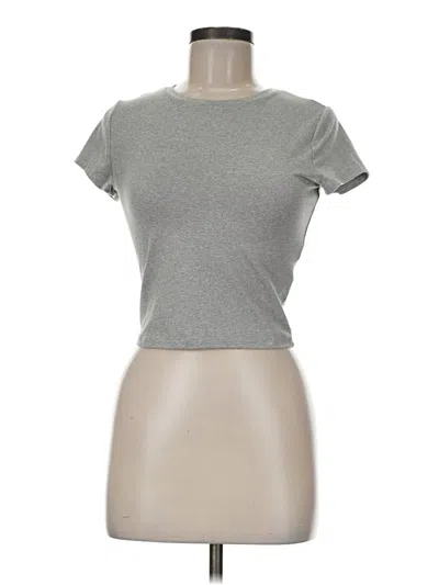 Pre-owned Hollister Short Sleeve T-shirt In Gray