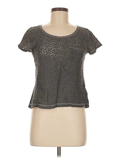 Pre-owned Hollister Short Sleeve T-shirt In Gray
