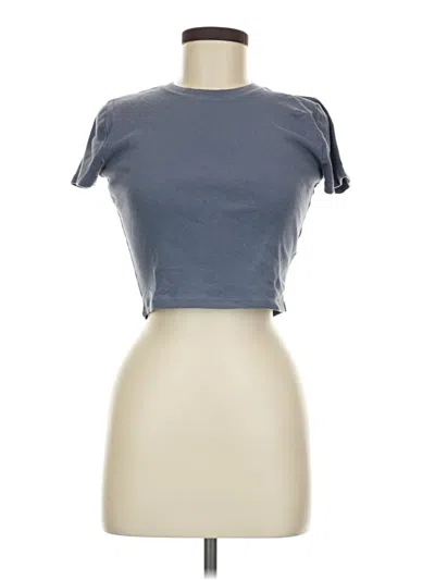 Pre-owned Hollister Short Sleeve T-shirt In Gray