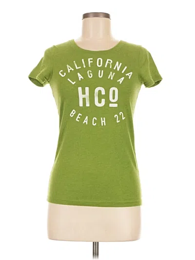 Pre-owned Hollister Short Sleeve T-shirt In Green