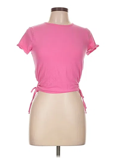 Pre-owned Hollister Short Sleeve T-shirt In Pink