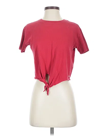 Pre-owned Hollister Short Sleeve T-shirt In Red