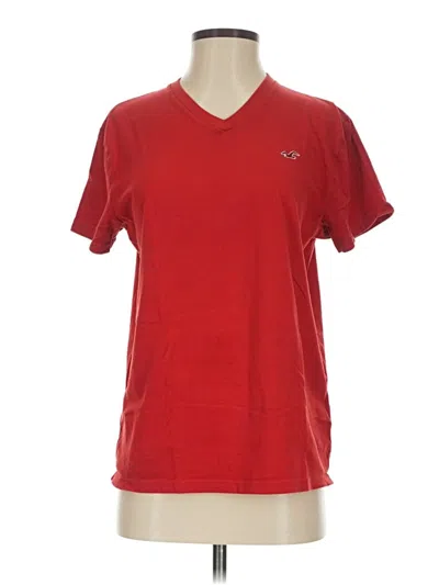 Pre-owned Hollister Short Sleeve T-shirt In Red