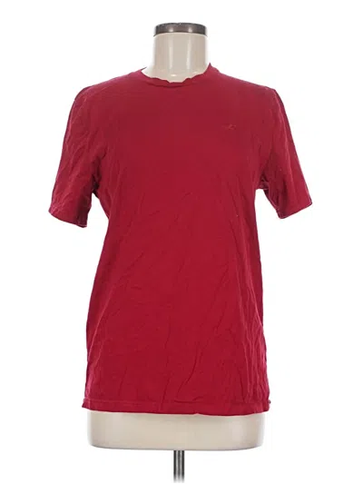Pre-owned Hollister Short Sleeve T-shirt In Red