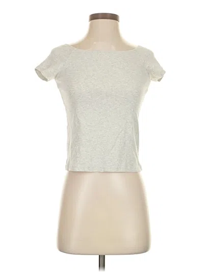 Pre-owned Hollister Short Sleeve T-shirt In Silver