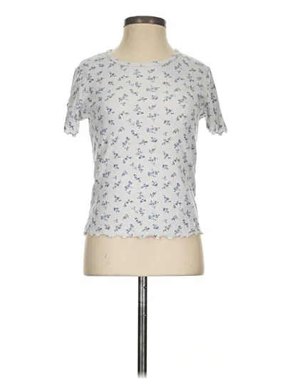 Pre-owned Hollister Short Sleeve T-shirt In Silver
