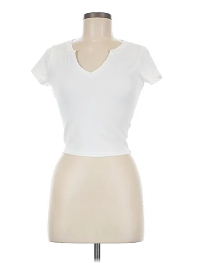Pre-owned Hollister Short Sleeve T-shirt In White