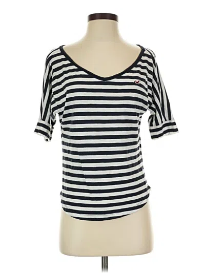 Pre-owned Hollister Short Sleeve T-shirt In White