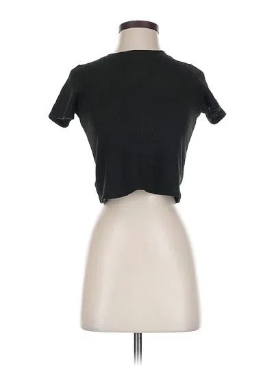 Pre-owned Hollister Short Sleeve Turtleneck In Black