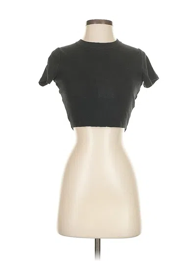 Pre-owned Hollister Short Sleeve Turtleneck In Black