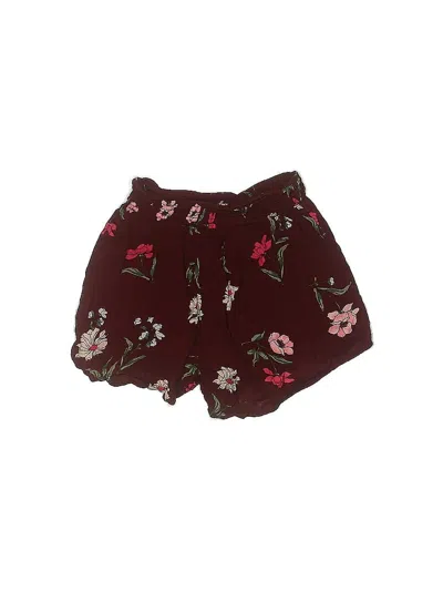 Pre-owned Hollister Shorts In Burgundy