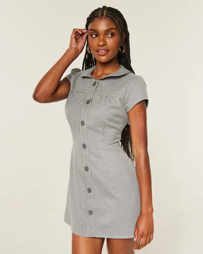 Hollister Short-sleeve Shirt Dress In Gray