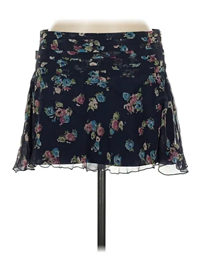 Pre-owned Hollister Silk Skirt In Blue
