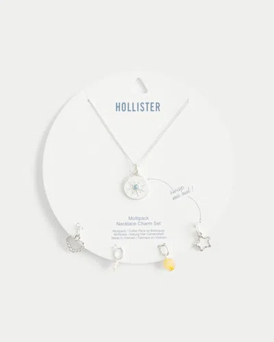 Hollister Silver Multipack Necklace Charm Set In Silver 5 Pk