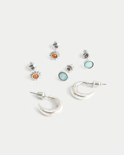 Hollister Silver Textural Earring 3-pack In Silver 3 Pk