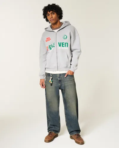 Hollister Skater Baggy Jeans In Gray
