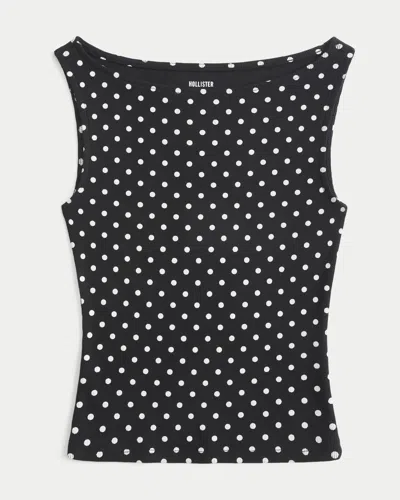 Hollister Slash-neck Tank In Black