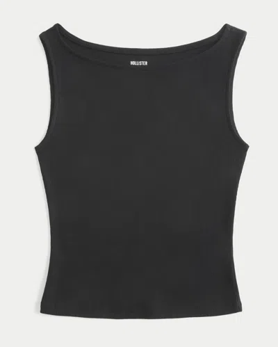 Hollister Slash-neck Tank In Black