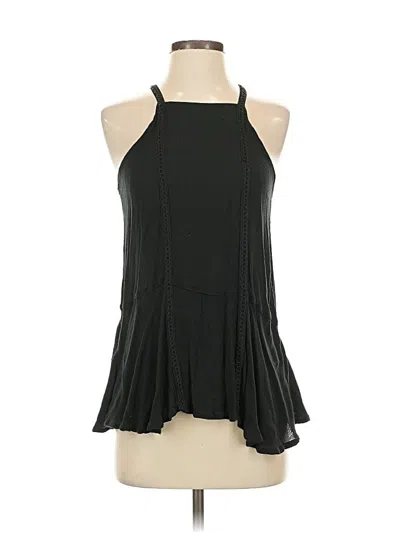 Pre-owned Hollister Sleeveless Blouse In Black