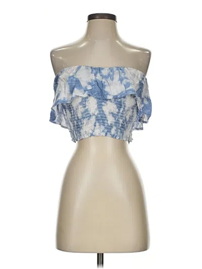 Pre-owned Hollister Sleeveless Blouse In Blue